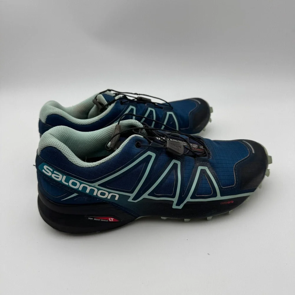 Salomon Speedcross 4 Wide Trail Running Shoes Poseidon Blue Womens 8.5 402374